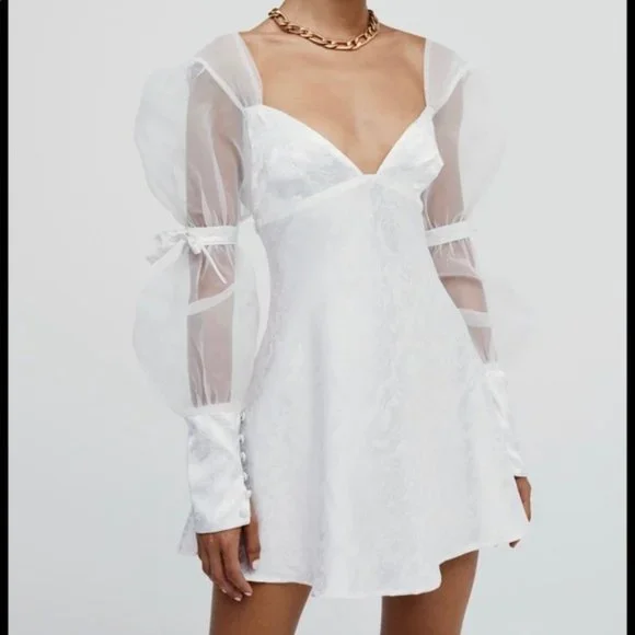 floral-appliqué corset mini dress Halterneck Floral-Appliqué Corset Mini Dress in Ivory - 6